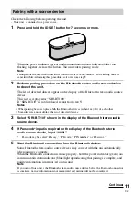 Preview for 11 page of Sony SRSBT100 - Bluetooth Stereo Speakers Operating Instructions Manual