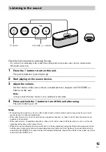 Preview for 15 page of Sony SRSBT100 - Bluetooth Stereo Speakers Operating Instructions Manual