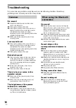 Preview for 18 page of Sony SRSBT100 - Bluetooth Stereo Speakers Operating Instructions Manual