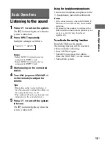 Preview for 13 page of Sony SRSDB500 - SRS 2.1-CH PC Multimedia Speaker Sys Operating Instructions Manual