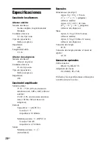 Preview for 38 page of Sony SRSDB500 - SRS 2.1-CH PC Multimedia Speaker Sys Operating Instructions Manual