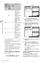 Preview for 86 page of Sony SRW-9000 Operation Manual