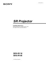 Sony SRX-R105CE Operating Instructions Manual предпросмотр