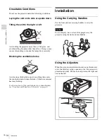 Предварительный просмотр 14 страницы Sony SRX- R110 Operating Instructions Manual