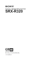 Sony SRX-R320 Installation Manual предпросмотр