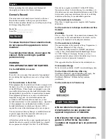 Preview for 13 page of Sony SRX-R320 Operating Instructions Manual