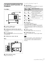 Preview for 17 page of Sony SRX-R320 Operating Instructions Manual