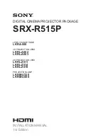 Предварительный просмотр 1 страницы Sony SRX-R515P Installation Manual