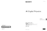 Preview for 1 page of Sony SRX-T423 Operating Instructions Manual