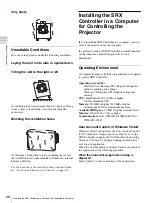 Preview for 48 page of Sony SRX-T423 Operating Instructions Manual