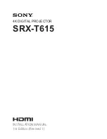 Sony SRXT615 Installation Manual preview