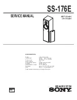 Предварительный просмотр 1 страницы Sony SS-176E Service Manual