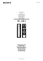 Sony SS-AR1 Operating Instructions Manual предпросмотр