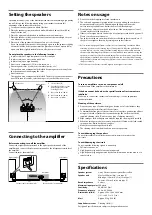 Preview for 3 page of Sony SS-AR1 Operating Instructions Manual