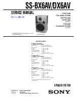 Sony SS-BX6AV Service Manual предпросмотр