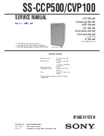 Sony SS-CCP500 Service Manual предпросмотр