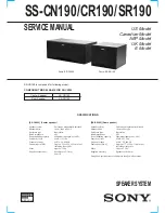 Предварительный просмотр 1 страницы Sony SS-CN190 Service Manual