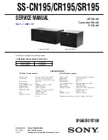 Предварительный просмотр 1 страницы Sony SS-CN195 Service Manual