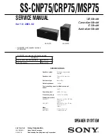 Sony SS-CNP75 Service Manual preview