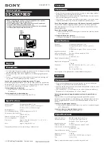 Preview for 1 page of Sony SS-CNX70ED User Manual