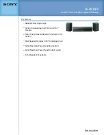 Preview for 1 page of Sony SS-CR3000 Marketing Specification Sheet