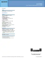 Preview for 2 page of Sony SS-CR3000 Marketing Specification Sheet