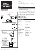 Предварительный просмотр 1 страницы Sony SS-CR3000 Owner'S Record