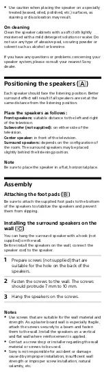 Preview for 10 page of Sony SS-CS310CR User Manual