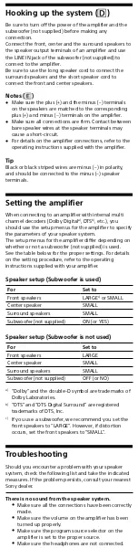 Preview for 11 page of Sony SS-CS310CR User Manual