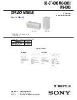 Предварительный просмотр 1 страницы Sony SS-CT400S Service Manual