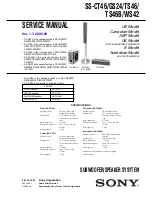 Sony SS-CT46 Service Manual предпросмотр