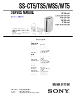 Предварительный просмотр 1 страницы Sony SS-CT5 Service Manual