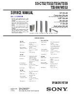 Sony SS-CT52 Service Manual preview