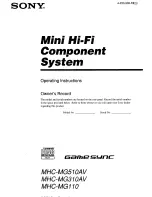 Preview for 1 page of Sony SS-CT560 Operating Instructions Manual