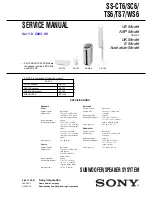 Sony SS-CT6 Service Manual preview