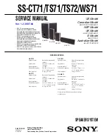 Preview for 1 page of Sony SS-CT71 Service Manual