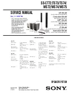 Preview for 1 page of Sony SS-CT72 Service Manual