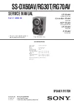 Sony SS-DX60AV Service Manual предпросмотр