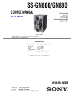 Preview for 1 page of Sony SS-GN800 Service Manual