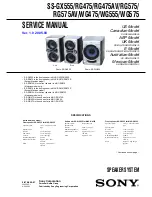 Предварительный просмотр 1 страницы Sony SS-GX555 Service Manual