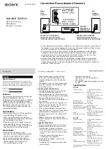 Предварительный просмотр 1 страницы Sony SS-HA1 Operating Instructions