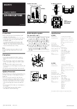 Preview for 1 page of Sony SS-K70ED Instruction Manual