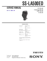 Sony SS-LA500ED Service Manual предпросмотр