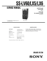 Предварительный просмотр 1 страницы Sony SS-LV60 Service Manual