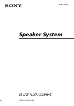 Предварительный просмотр 1 страницы Sony SS-LX5 Specifications