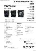 Preview for 1 page of Sony SS-M20 Service Manual