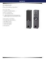 Preview for 1 page of Sony SS-MF400H Marketing Specifications