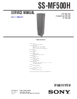 Предварительный просмотр 1 страницы Sony SS-MF500H Service Manual