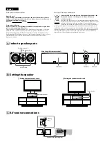 Предварительный просмотр 2 страницы Sony SS-NA8ES Operating Instructions Manual