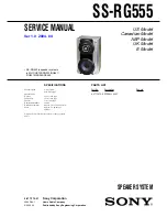 Sony SS-RG555 Service Manual preview